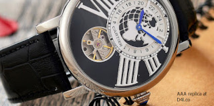 Rotonde de cartier earth and moon W1556222 replica watch revealed around the back-side from the robust case