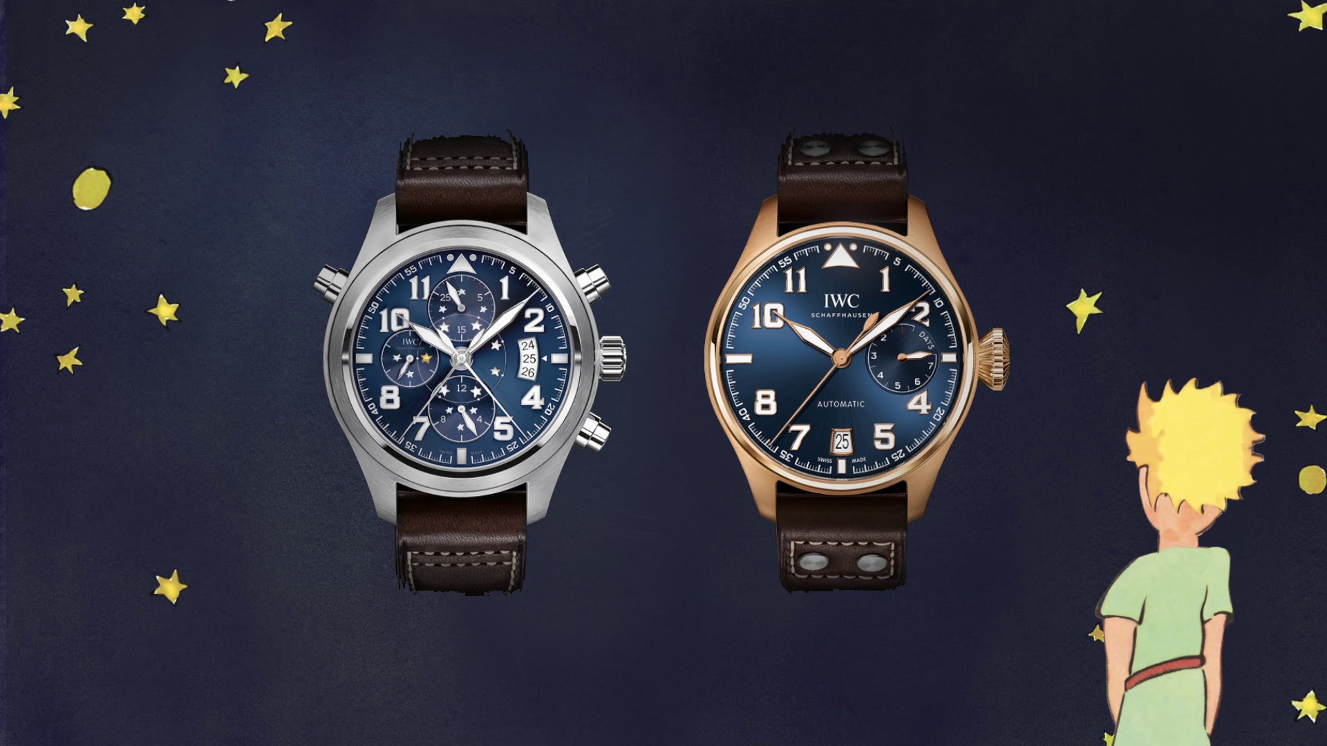 The IWC Pilot's Watch Double Chronograph Edition --- "Le Petit Prince" Replica Watch For Sale