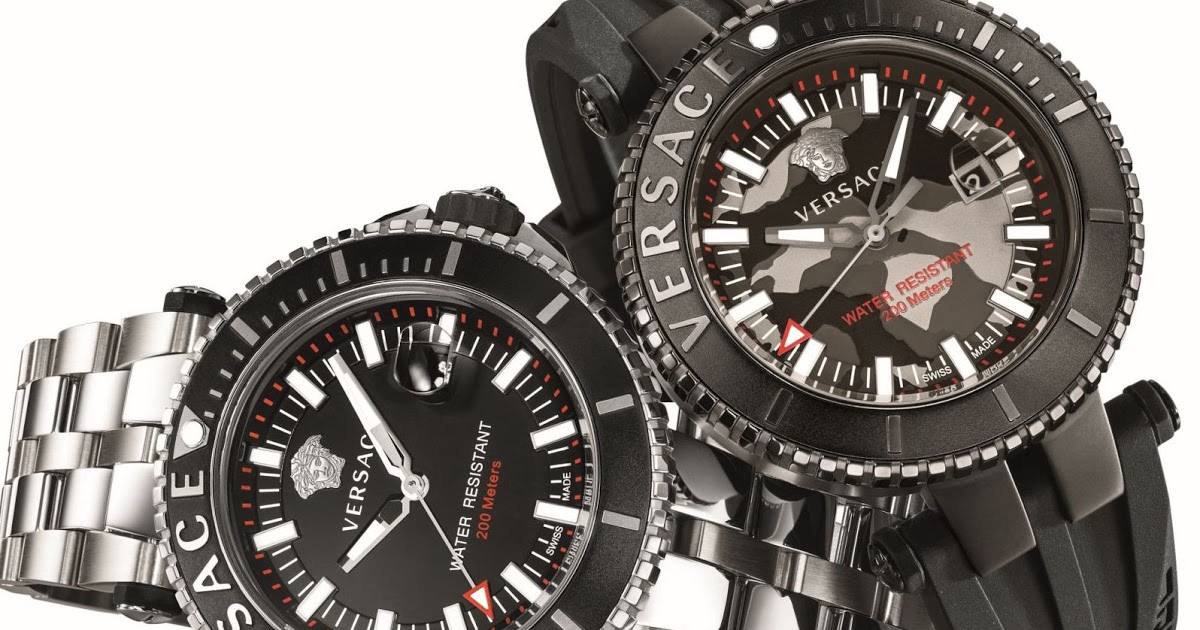 VERSACE V-Race DIVER With Unidirectional Rotational Divers Bezel